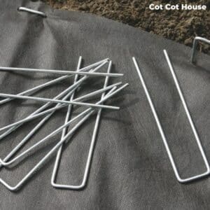 Agrafe en acier de fixation pour clôture - lot x10