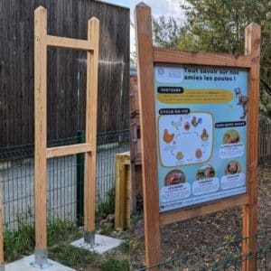 Structure panneau d'affichage en pin Douglas